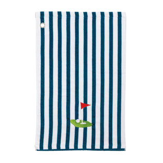 Mud Pie Towel, 18" x 11", Blue Golf Flag