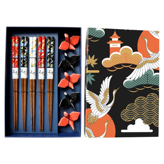 Urban Tokyo Chopstick, 9 Inches, Red and Black
