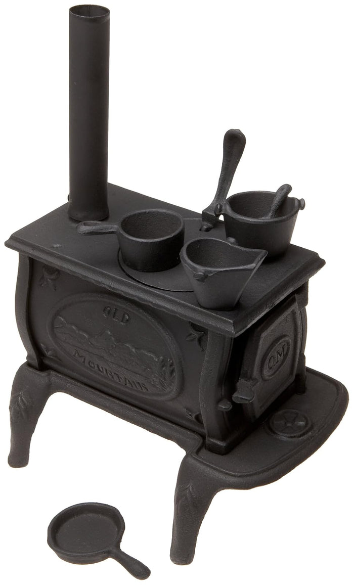 Old Mountain 10142 Black Mini Box Stove Set, with Accessories, 10 1/2 Inch Tall