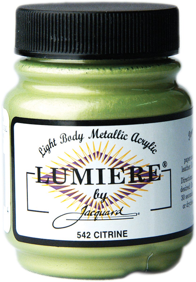 Jacquard Lumiere Metallic and Pearlescent Paint 2.25 Oz, 542 Citrine