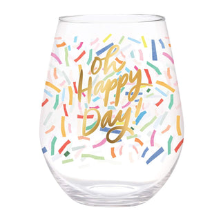 Slant Collections Drinking Cup, 30 Ounces, Oh Happy Day