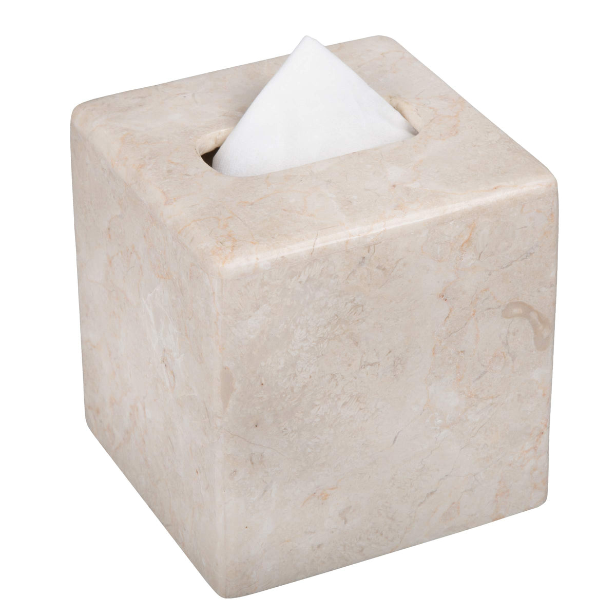 Creative Home Facial Tissue Holder, 5.4 x 5.4 x 5.6 H Inch, Beige