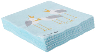 Boston International 5 Inch Seagull Paper Napkins, Coastal, Set of 20