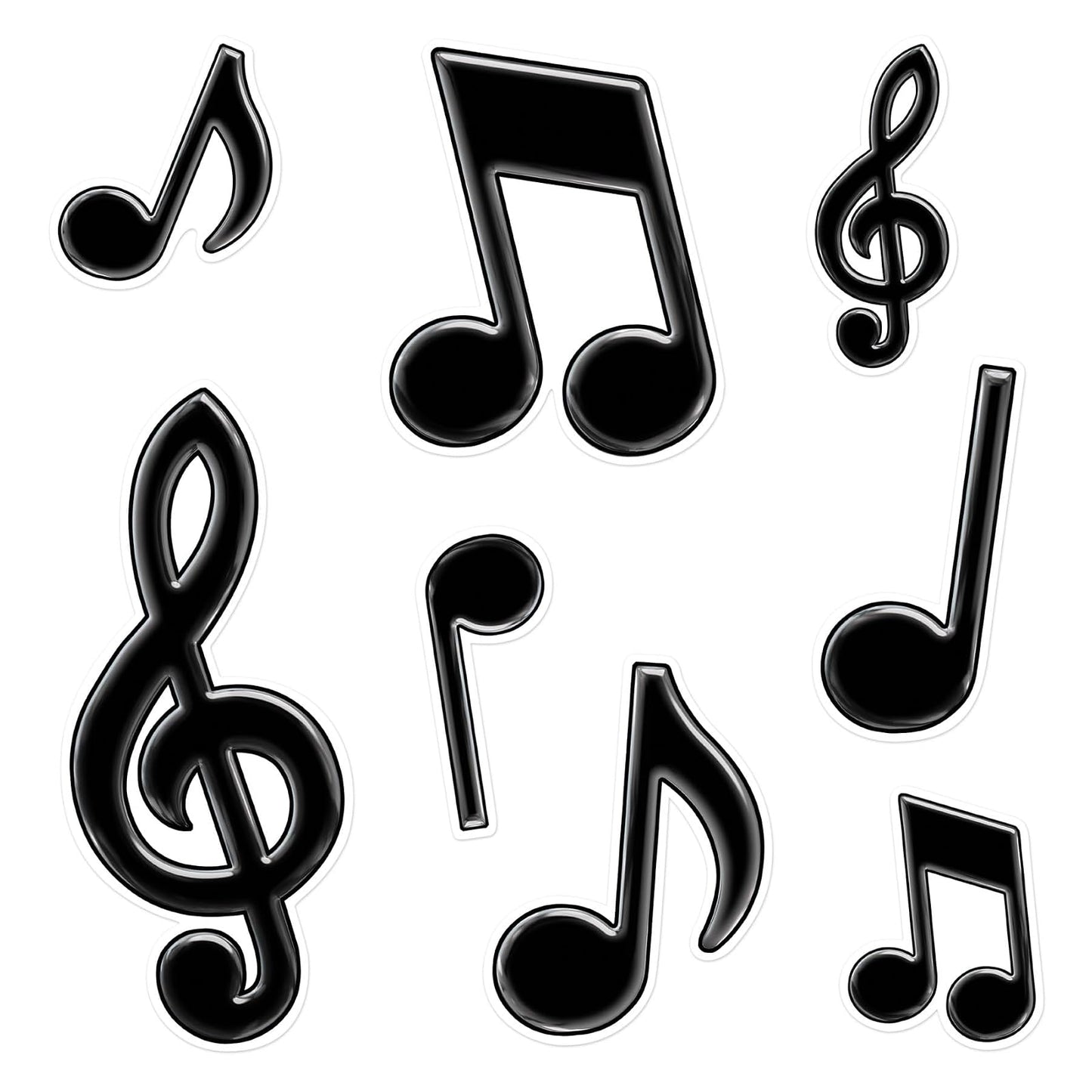 Beistle Musical Notes Peel 'N Place (black) Party Accessory (1 count) (8/Sh)