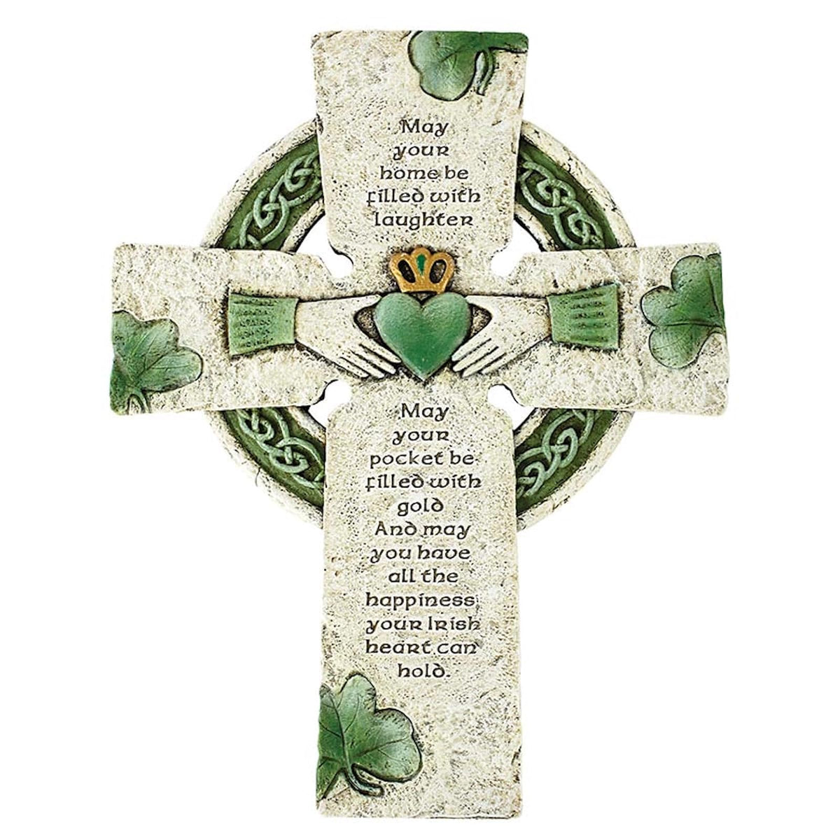 Christian Brands Irish Wall Cross with Traditional Irish Blessing