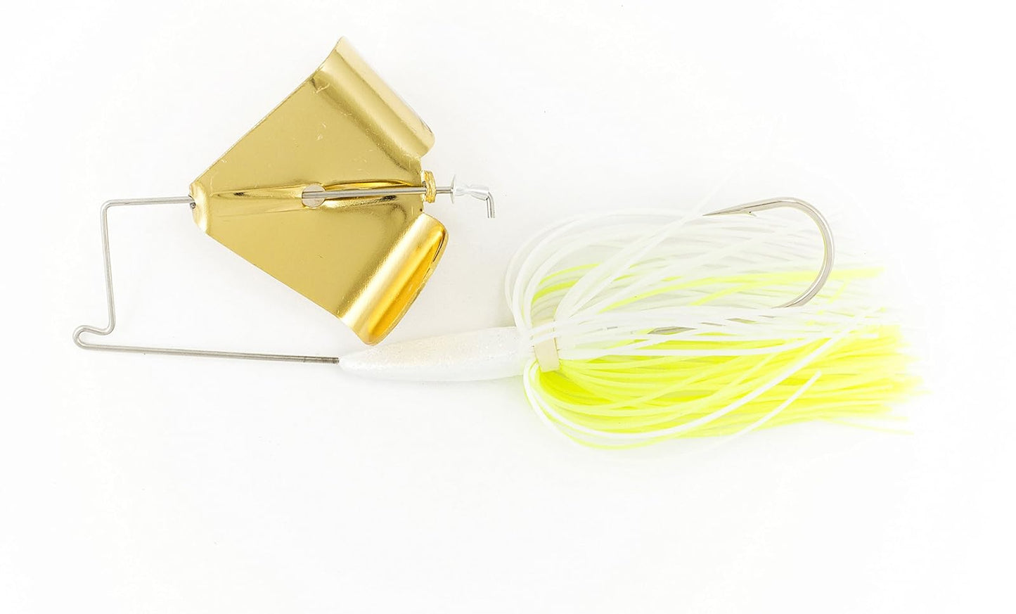 Nichols Lures RB70G-38 Reflex Buzzbait White & Chartreuse 24K Gold 3/8 oz