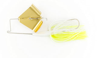 Nichols Lures RB70G-38 Reflex Buzzbait White & Chartreuse 24K Gold 3/8 oz