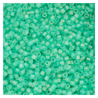John Bead Craft Bead, Size 11, Green Turquoise Matte Macaron AB