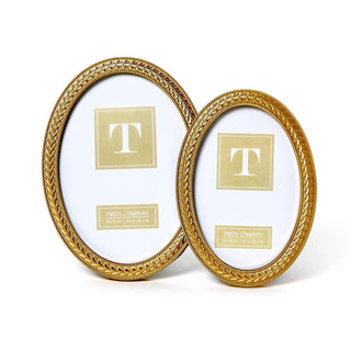 Two's Company Picture Frame, 5.75 inches (width) x 7.75 inches (length), Gold