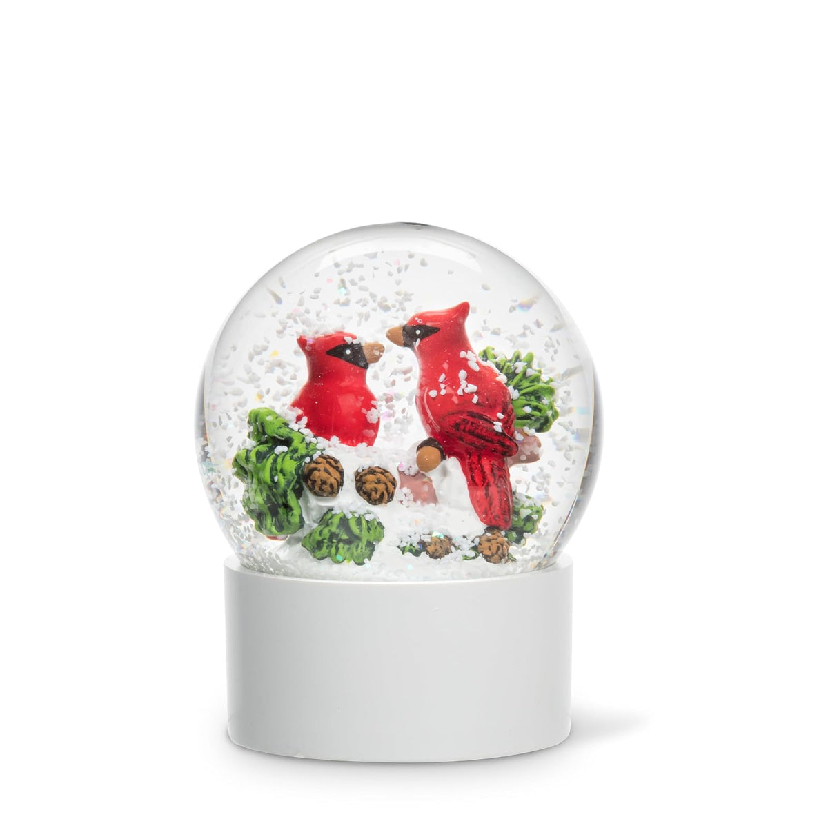 Abbott Collection Snow Globe, Small, Cardinal Pair