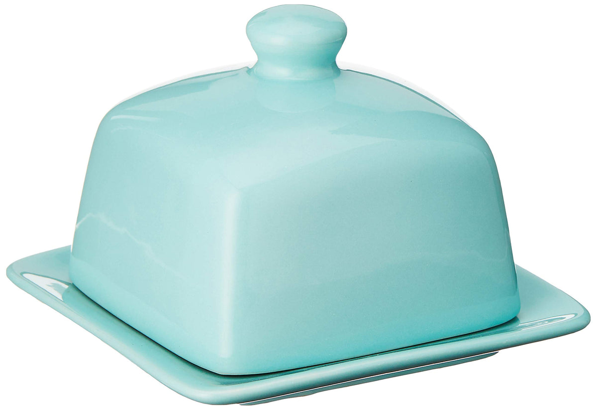 Now Designs Butter Dish, Square, Eggshell Blue