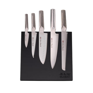 Global Knife Block Set, Medium, Rubberwood