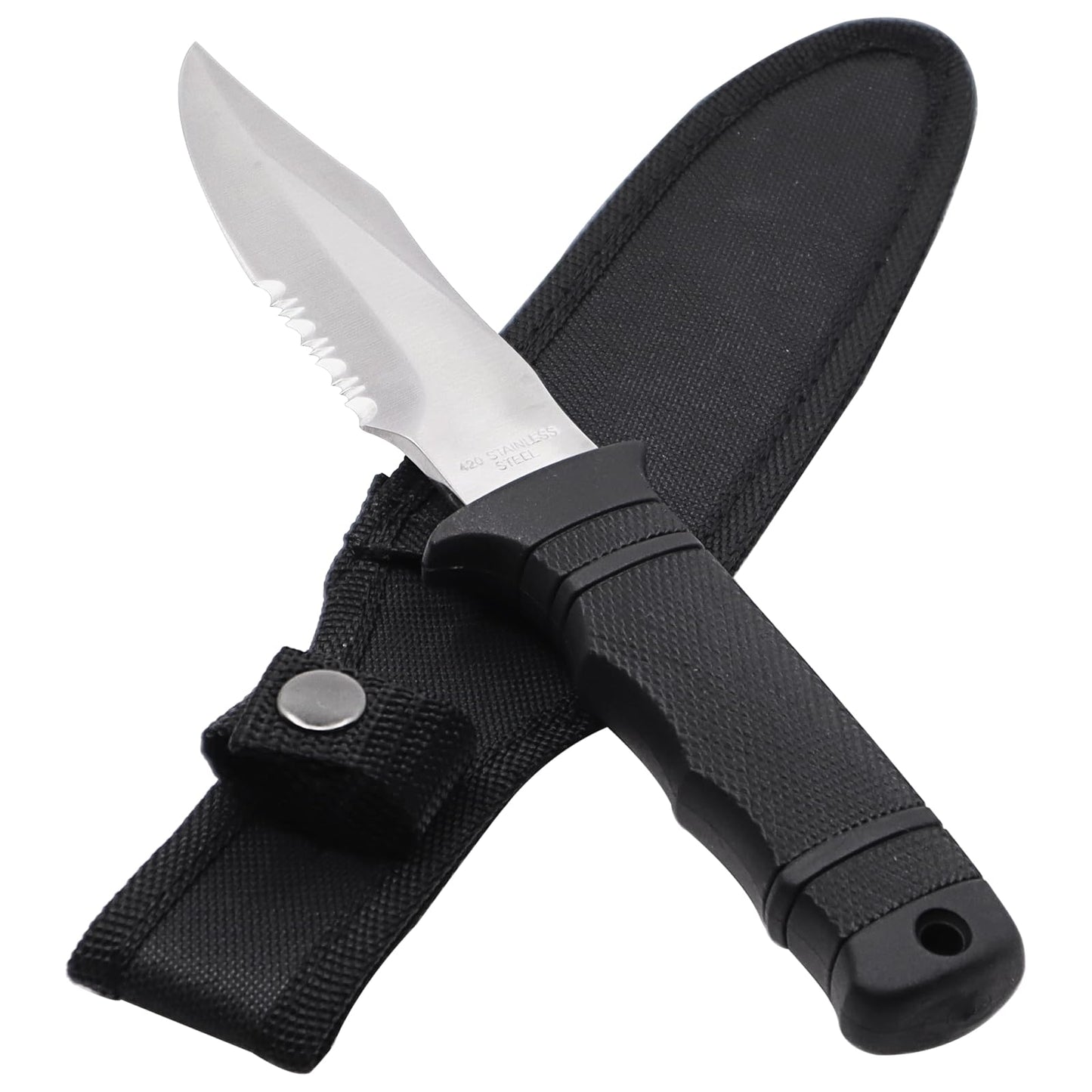 Zenport Seal PUP Knife 14096 5-Inch, Stainless Steel Blade, Nylon Sheath, Natural