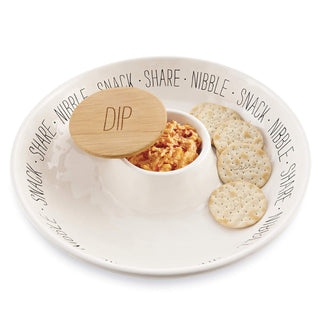 Mud Pie Snack Bistro Chip and Dip Server, 12-inch Diameter
