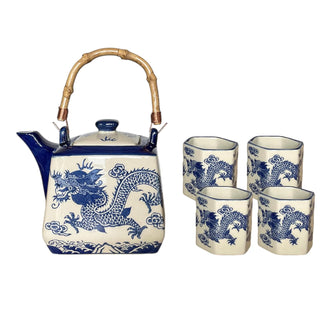 Urban Tokyo Teapot, 20 FL OZ, Blue/White