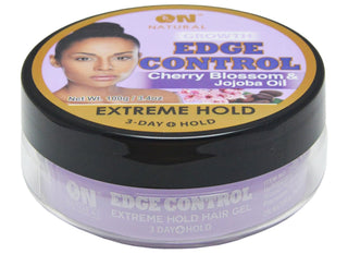 R&R Corp. On Natural Edge Control Extreme Hold-Cherry Blossom and Jojoba Oil 3.4oz