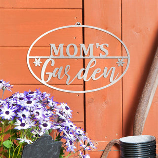 ROCC RUSTED ORANGE CRAFTWORKS CO. Garden Oval for Her (Mom's)-Garden Signs Decorative Outdoor-Grandma's Garden Sign-Outdoor Signs-mom's Garden-Grandma Garden Decor-Gardening Signs-Grandmas Garden
