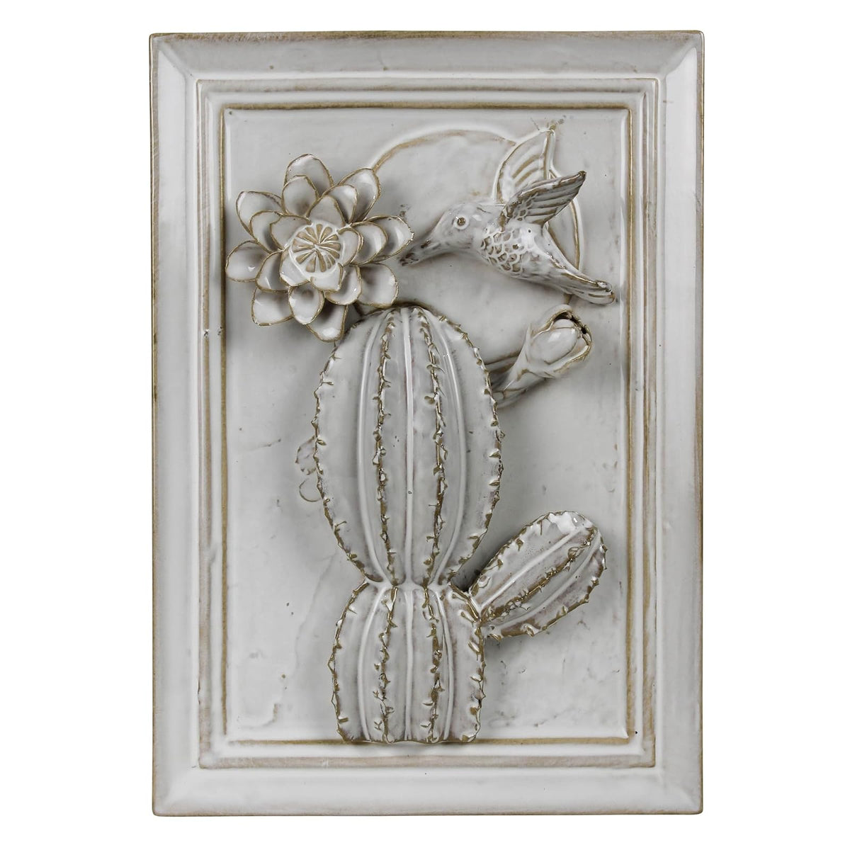 HomArt Wall Art, 8 x 1.5 x 11 inches, Milky White