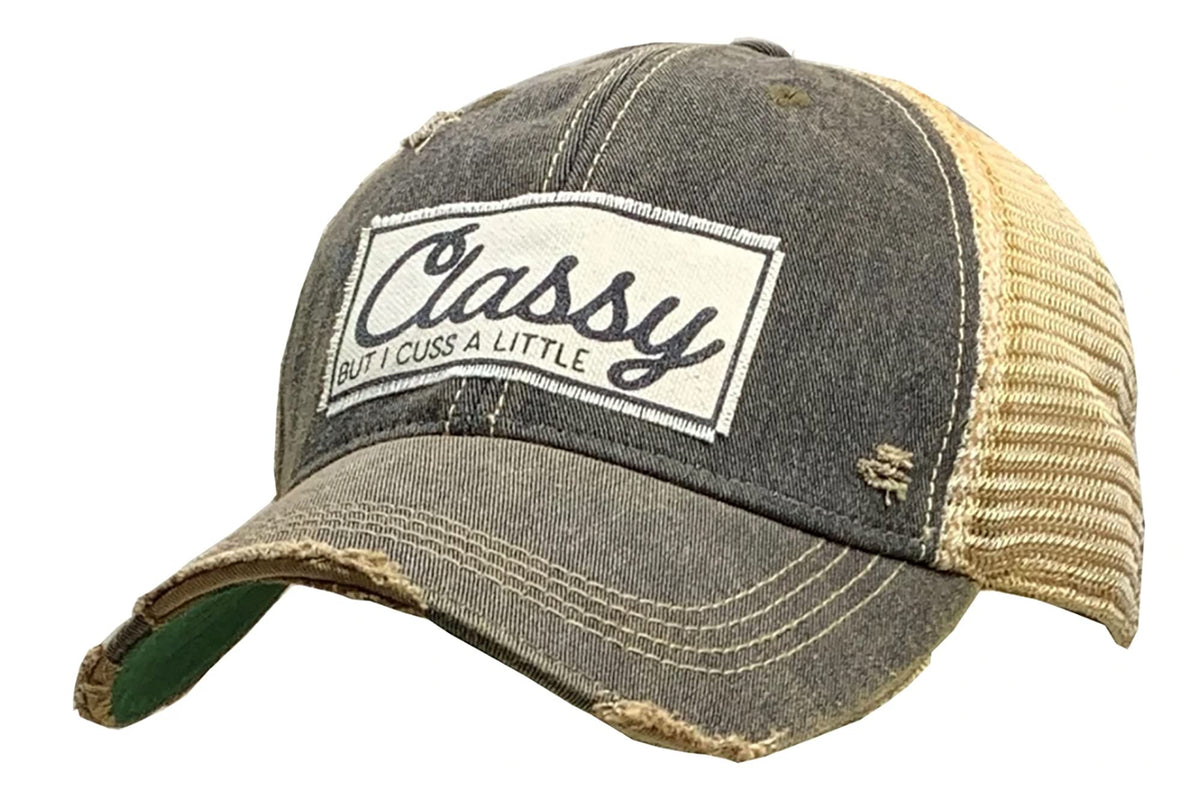 VINTAGE LIFE Hat, Classy Cuss a Little (Black), Baseball