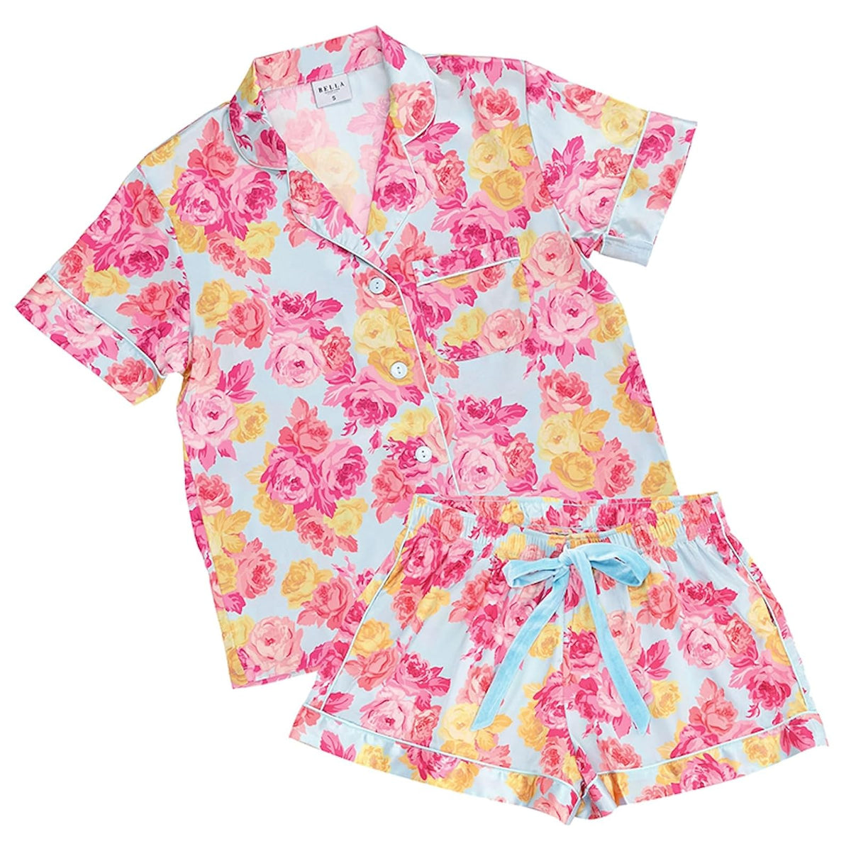 Bella Sleep + Spa Pajamas, Large, Rose Floral