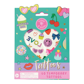 Floss & Rock Temporary Tattoo, 7.08-Inches, Multicolor