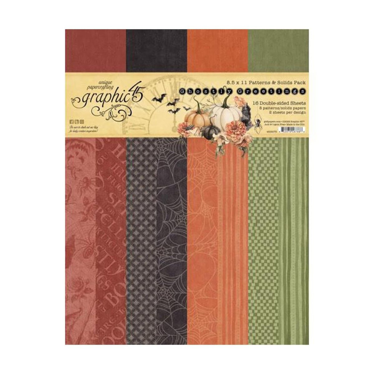 Graphic 45 Sheet Paper, 8.5x11 inches, ivory, soft cream