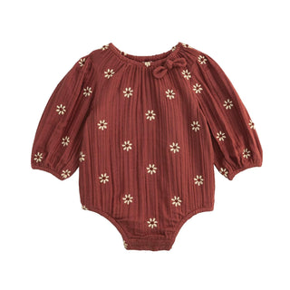 Mud Pie One Piece Outfit, 3-6 Months, Rust/Copper
