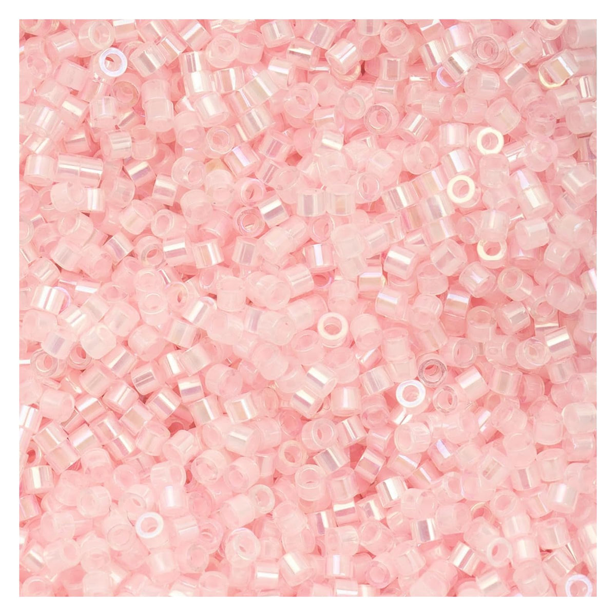 John Bead Craft Bead, Size 11, Pale Pink Lined