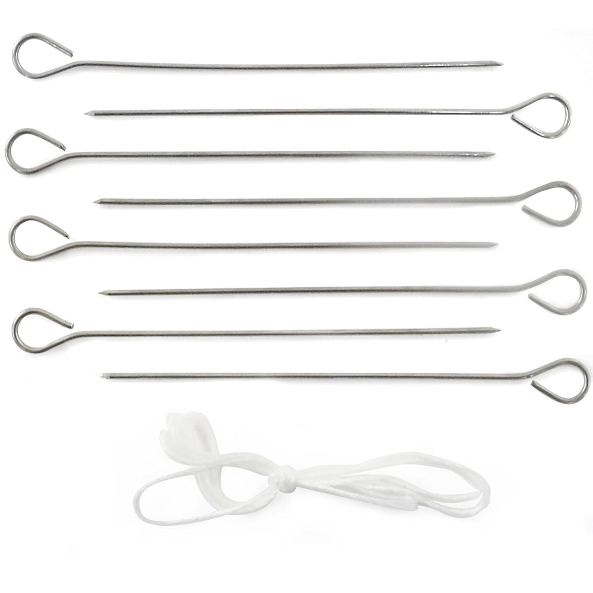 Norpro Stainless Steel Poultry Lacers, Set of 8, Pack of 1, Metallic