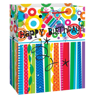 Unique Gift Wrap, 1 Count (Pack of 1), Mod Rainbow