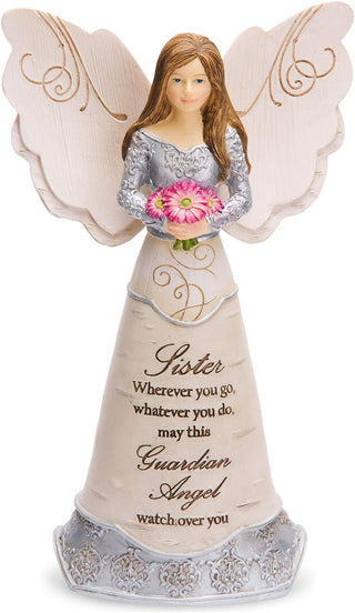 Pavilion Gift Company Elements Sister Guardian Angel Figurine 6 Pink