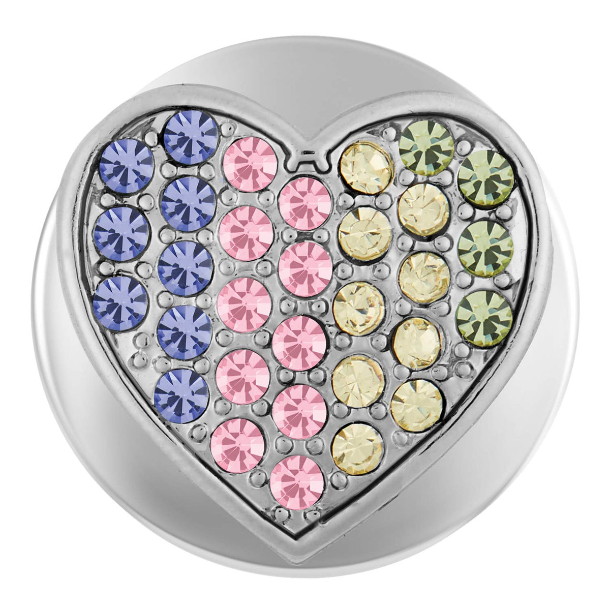 TGB Brands Ginger Snaps Spring Heart Charm Accessory | Interchangeable & Adjustable Snap Jewelry Collection | Button Charms for Necklaces Bracelets | Standard Size | SN01-41