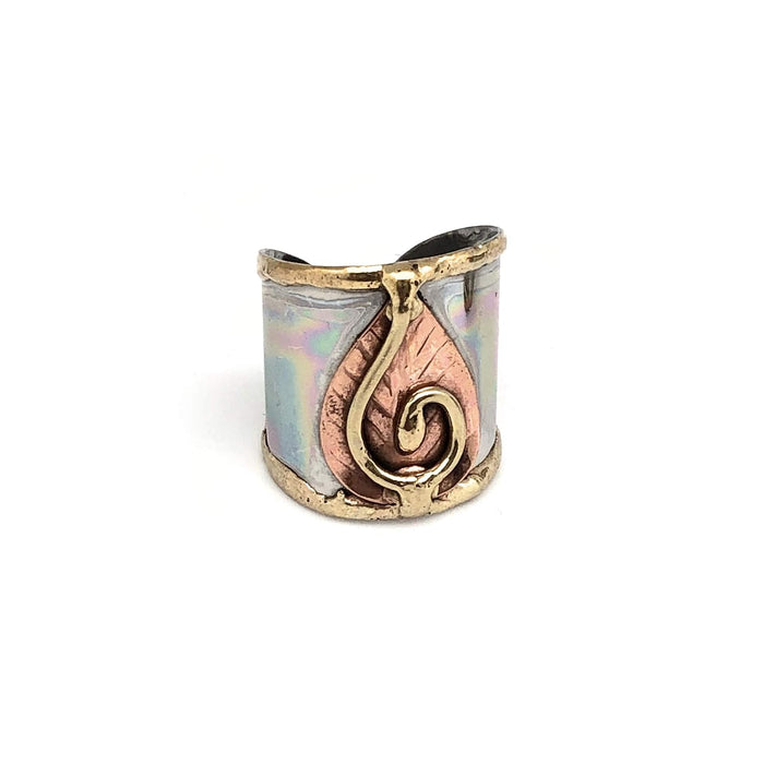 Anju Jewelry Mixed Metal Cuff Ring