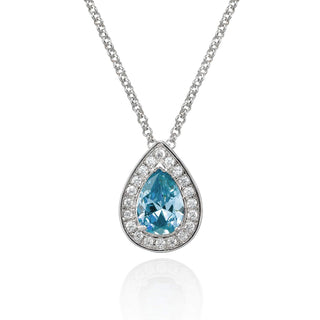 namana Necklace, Light Blue, Chain,Elegant