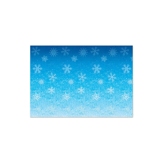 Beistle Backdrop, Snowflakes, Blue/White