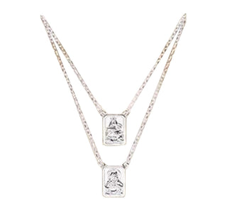 Roman Sterling Silver Infinity Scapular Necklace