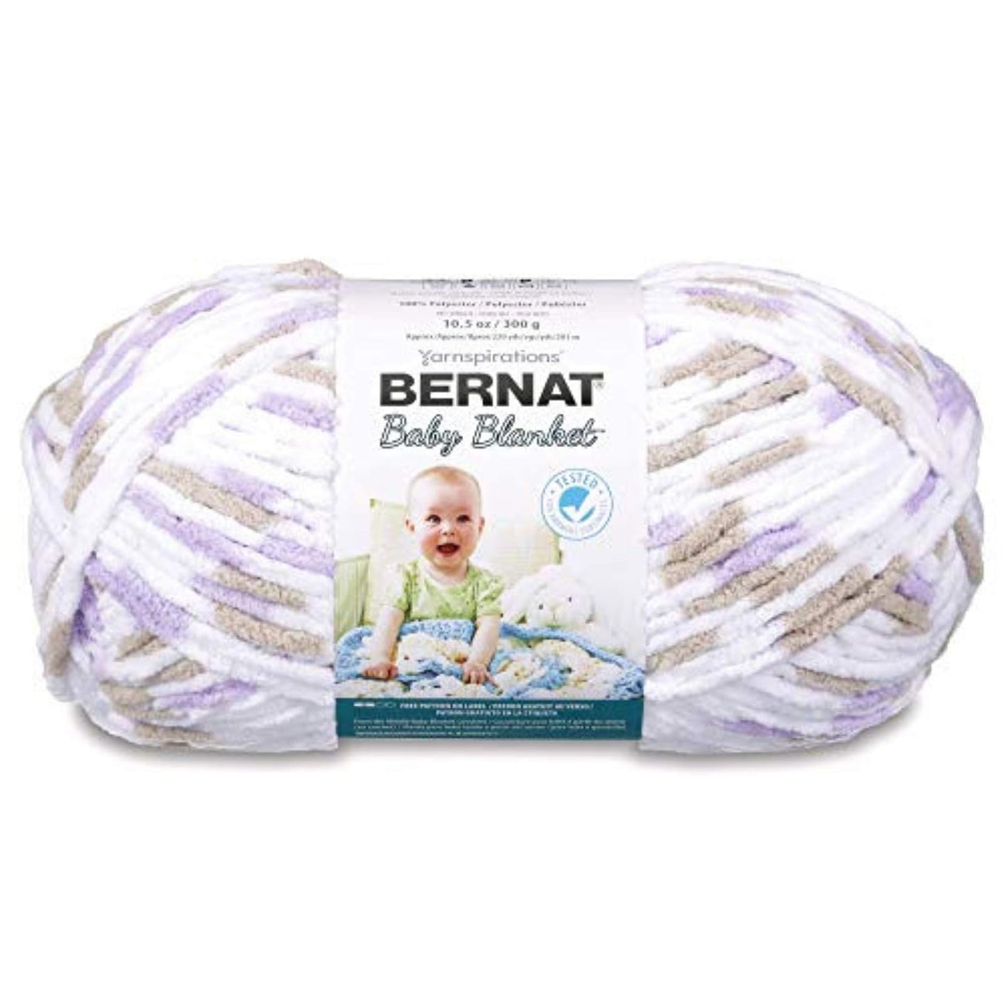 Spinrite Yarns (CA) Bernat Baby Blanket Big Ball Little Lilac Dove