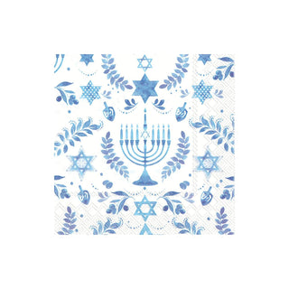 ihr SINCE 1977 Disposable Napkin, 5 x 5-Inches, Hanukkah
