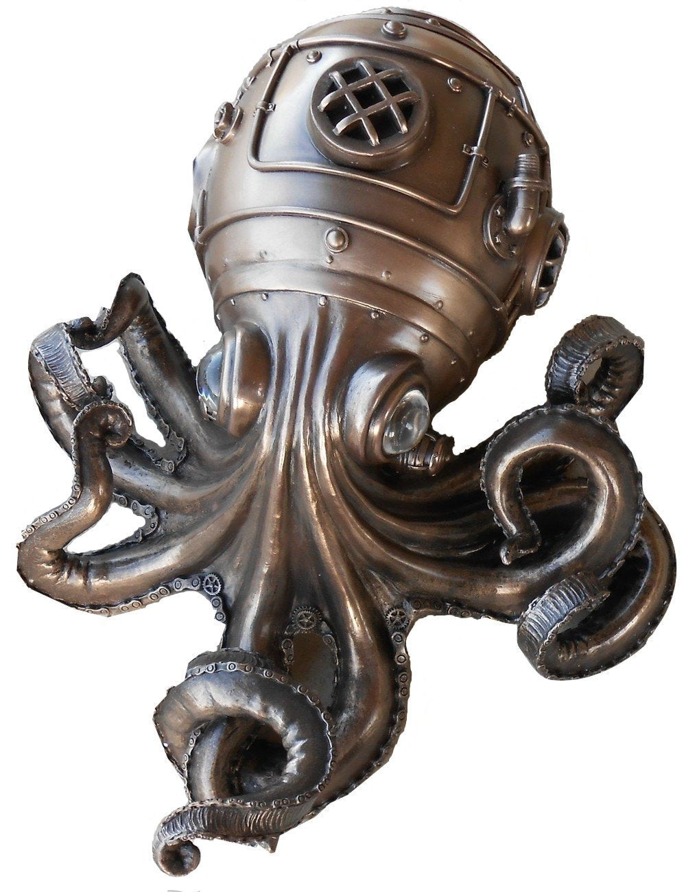 Unicorn Studio Steampunk Octopus Kraken with Glass Eyes Secret Stash Trinket Box 10.75" L