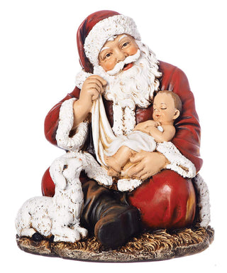 Roman 6" SITTING SANTA W/BABY FIG