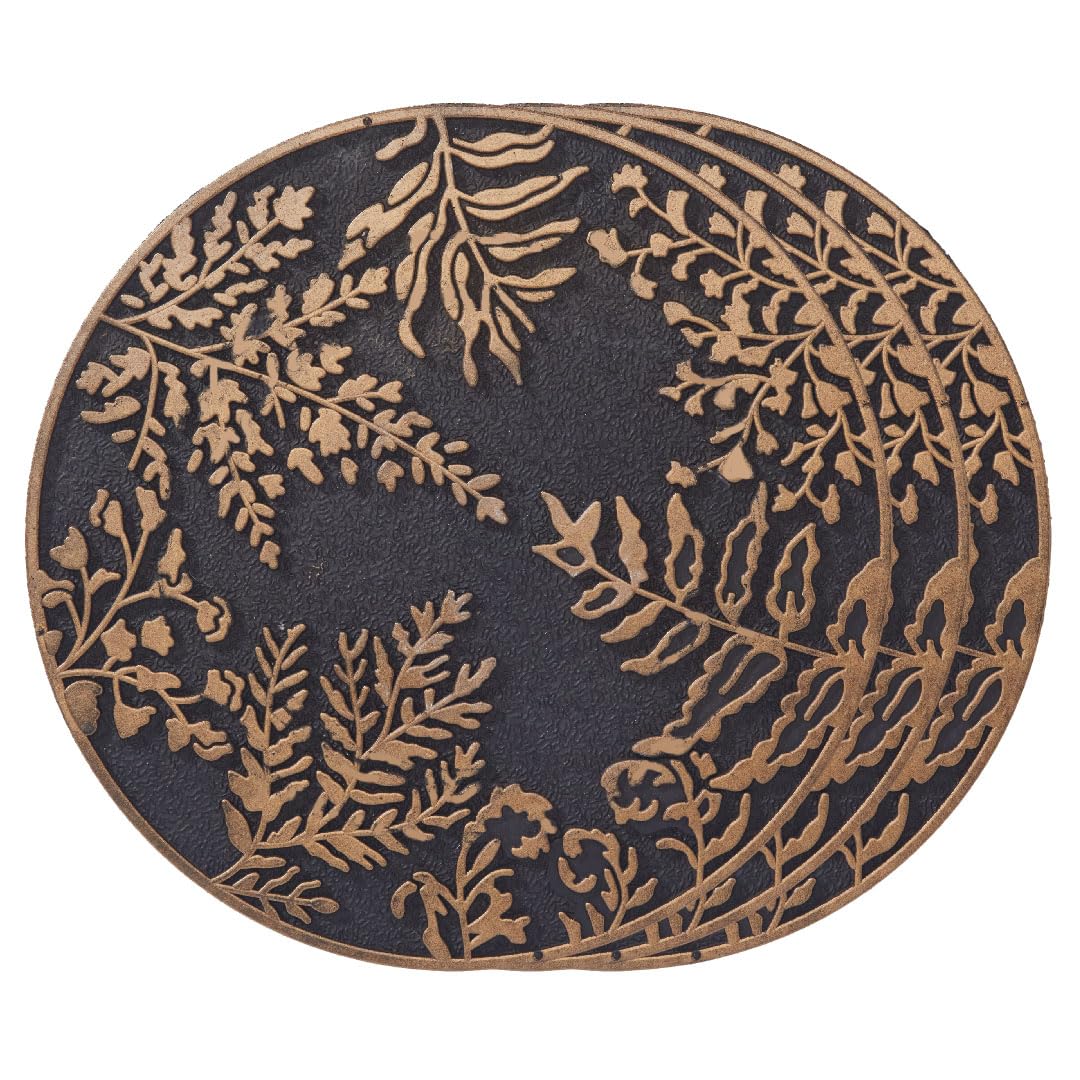 Home Furnishings By Larry Traverso Raw Materials, 11-3/4 inches, Ferns, Black wi