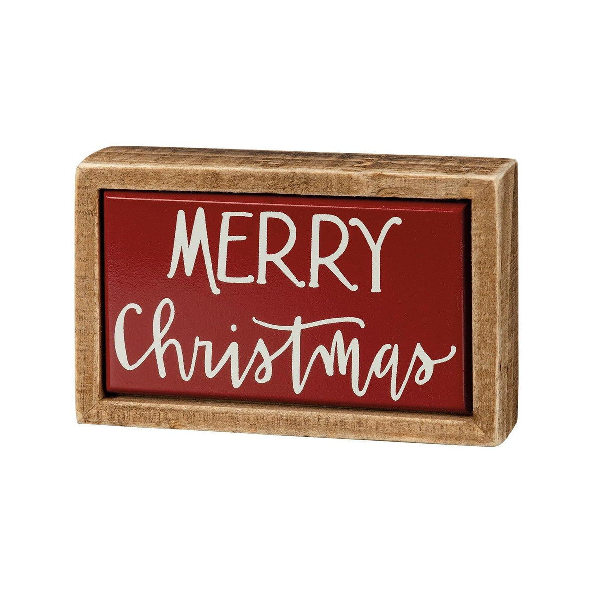 Primitives by Kathy Decorative Signage, 4 inches x 2.5 inches x 1 inch, Red