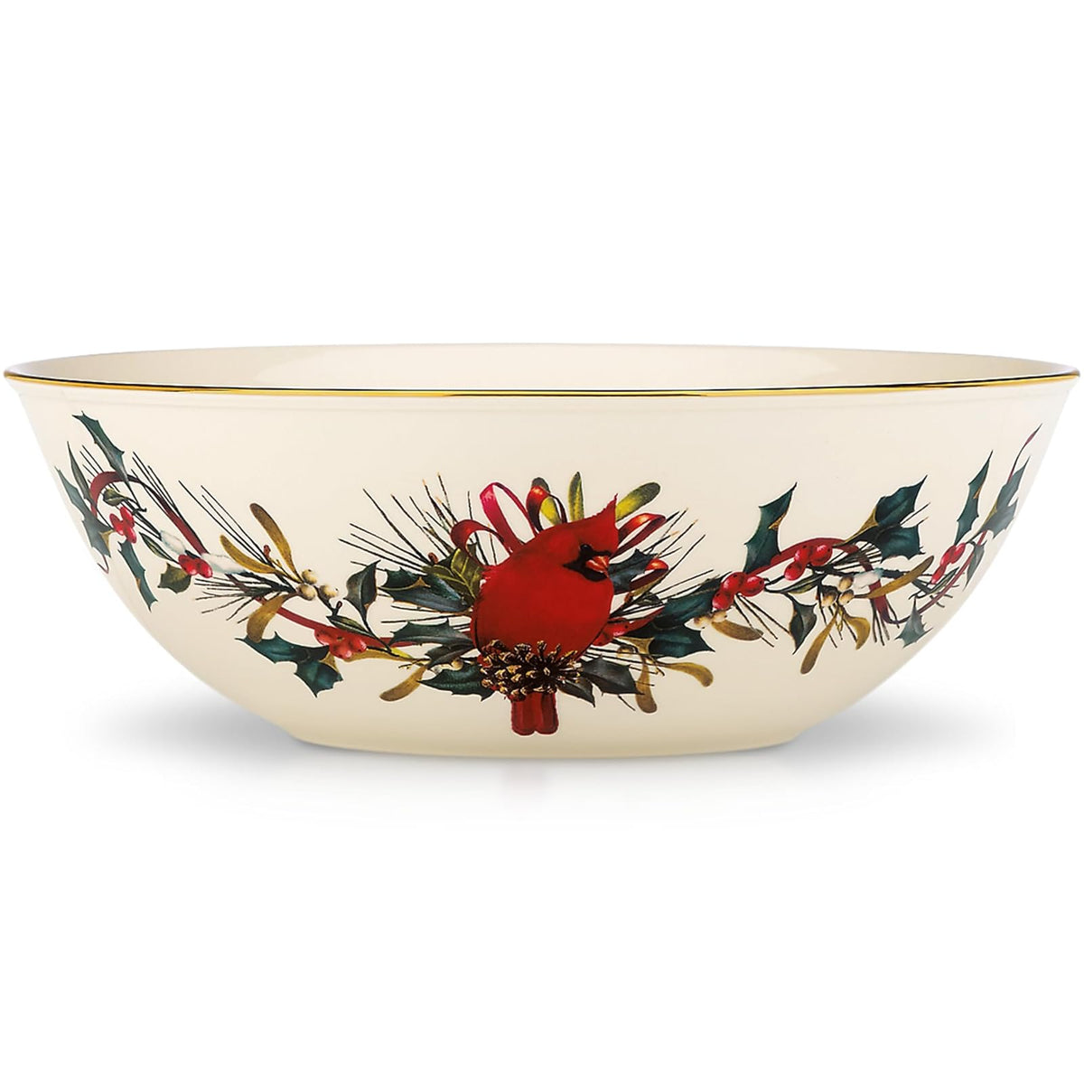 Lenox Dishware Bowl, 10.25", Red & Green