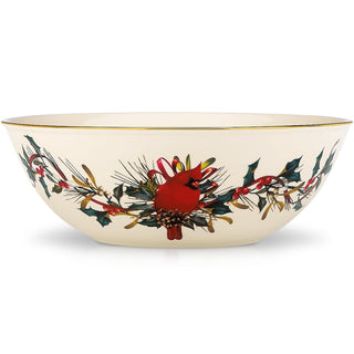 Lenox Dishware Bowl, 10.25", Red & Green