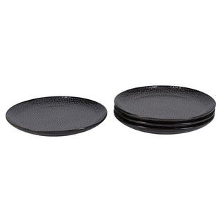 BIA Cordon Bleu Dishware Plate, Contains 4 Pieces, Black