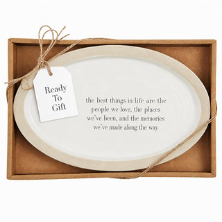 Mud Pie Farm Sentiment Plate, 6 1/2" x 11", Best