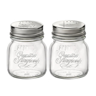 Bormioli Rocco Food Storage Container, Salt and Pepper, Clear