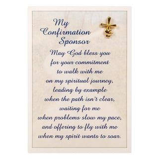 Cathedral Art Abbey Gift 3.75" x 5.5" Confirmation Sponsor Pin and Card