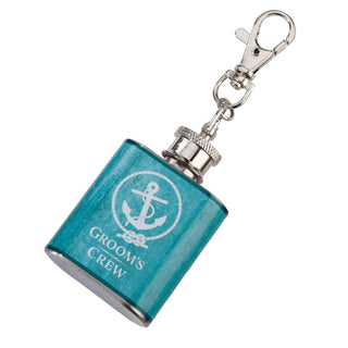 Lillian Rose Hip Flask, 2", Aqua