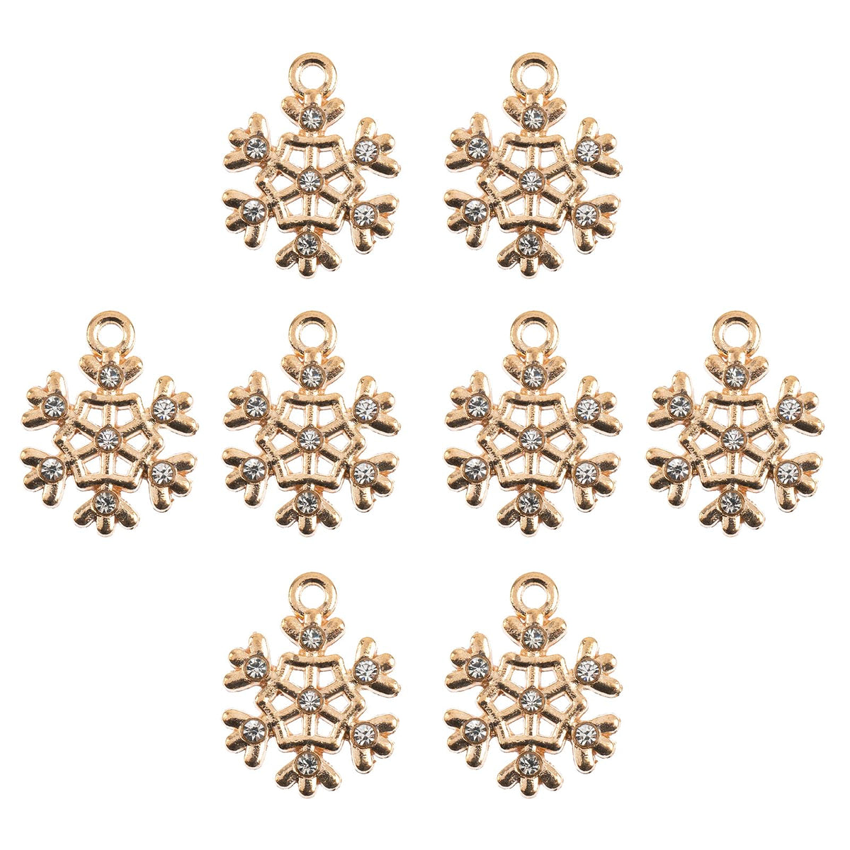 John Bead Charm, 18 x 14mm, Snowflake